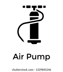 Air pump glyph vector icon 