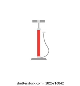 Air pump icon. Bicycle pump. Vector. Flat design.