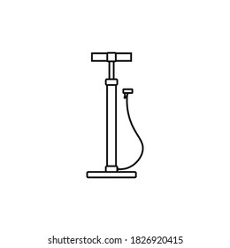 Das Design des Luftpumpe-Icon im Linienstil. Einzeln. Vektorgrafik.