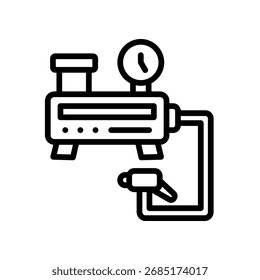 Ilustração do vetor da estrutura do ícone da bomba de ar