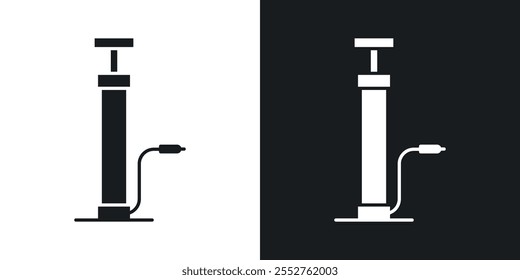Luftpumpen-Symbolpaket in schwarzer Farbe.