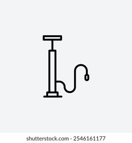 Symbol der Luftpumpe in der Strichlinie.