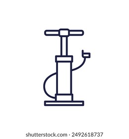 Air pump line icon on white