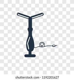 Air pump vector icon isolated on transparent background, Air pump transparency logo concept