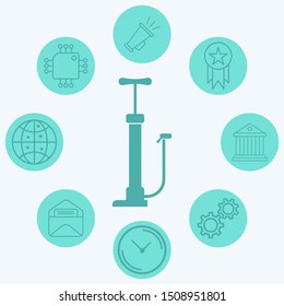 Air pump vector icon sign symbol