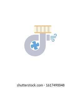 Air purification creative icon. From Ecology icons collection. Isolated Air purification sign on white background