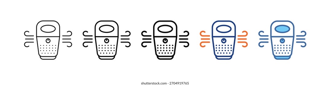Icono de Vector de conjunto diferente de purificación de aire