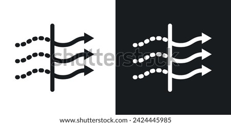 Air Purification Icon Designed in a Line Style on White Background.