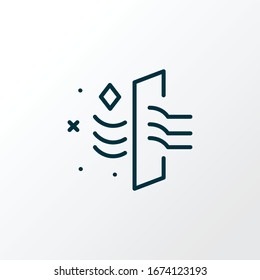 Air Purification Icon Line Symbol. Premium Quality Isolated Air Cleaning Element In Trendy Style.