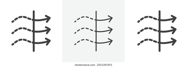 Paquete de iconos de purificación de aire. Ilustración vectorial. EPS10
