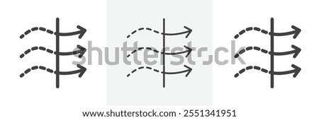 Air purification icon pack. Vector illustration. EPS10