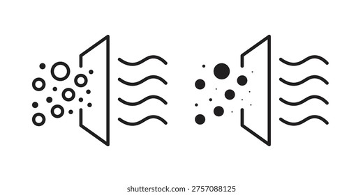 Air purification icon in a simple line art style. EPS10