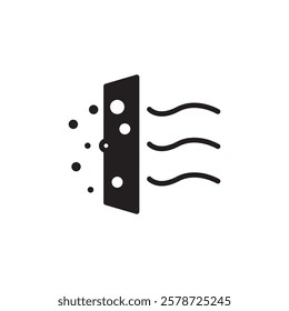 Air purification icon Thin line art collection