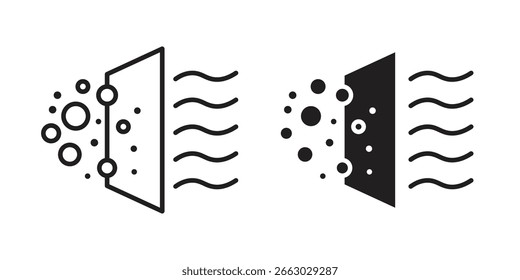 Icono de purificación de aire elemento de diseño de Vector logo Plantilla