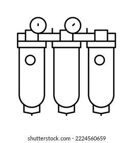 air purification system line icon vector. air purification system sign. isolated contour symbol black illustration