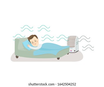 Air Purifier Anti When People Sleep Vector