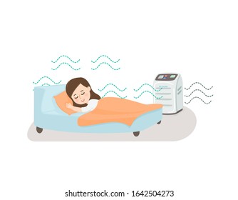 Air Purifier Anti When People Sleep Vector