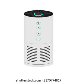 Air purifier with backlight flat illustration