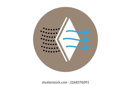 Air purifier. Air filter icon. Solid Particle Filter, dust cleaner illustration vector