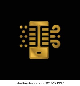 Air Purifier gold plated metalic icon or logo vector