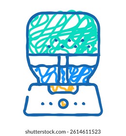air purifier and humidifier doodle icon sketch vector. air purifier and humidifier sign. isolated symbol illustration