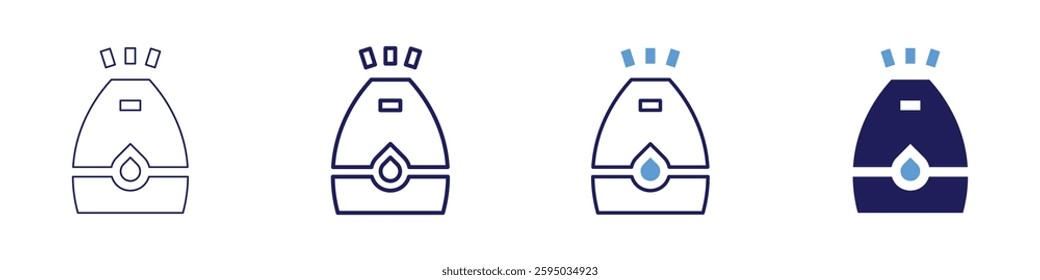 Air purifier icon in 4 different styles. Thin Line, Line, Bold Line, Duotone. Duotone style. Editable stroke.