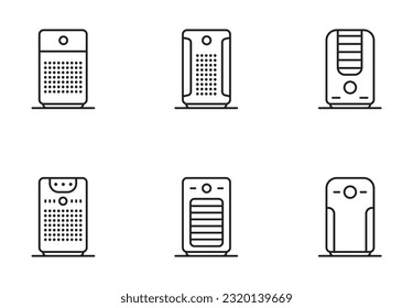 Luftreiniger-Ikone-Pflege, kalt für App-Web-Logo-Banner-Plakatsymbol - Vektorsymbol