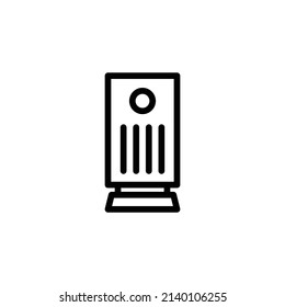 Air Purifier Icon. Line Art Style Design Isolated On White Background