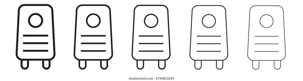 Ícone do purificador de ar. Estilo de contorno simples. Elementos gráficos.