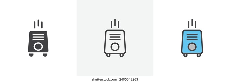 Air purifier icon symbol collection on white background.