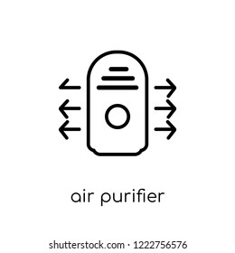 air purifier icon. Trendy modern flat linear vector air purifier icon on white background from thin line Electronic devices collection, outline vector illustration