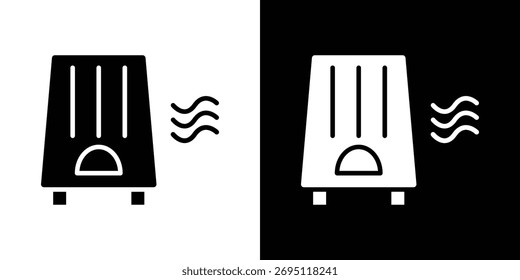 Luftreiniger-Ikone, Vektor, gefülltes flaches Zeichen, Piktogramm. Symbol, Logo-Abbildung.