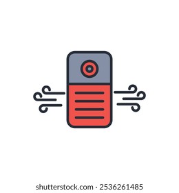 Icono del purificador del aire. Vector. Trazo editable. signo de estilo lineal para uso Diseño web, logotipo. Ilustración de símbolo.