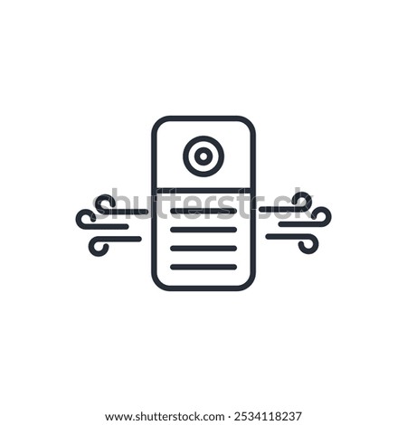 Air Purifier icon. vector.Editable stroke.linear style sign for use web design,logo.Symbol illustration.