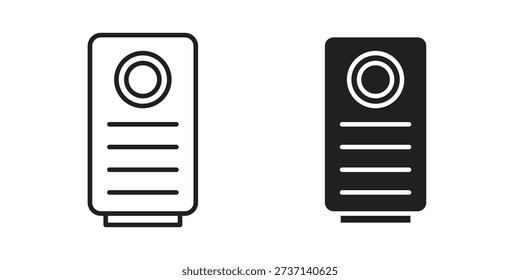 Air purifier icons designed in filled, outline, line and stroke style