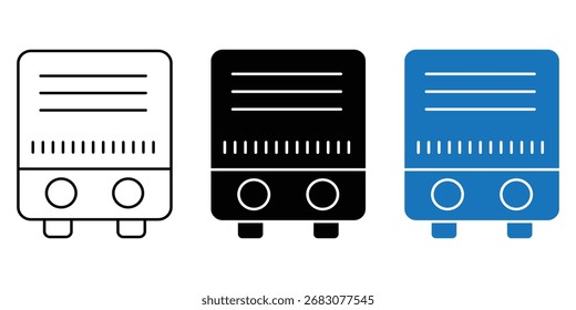 Air purifier line icon vector, with editable stroke vector illustration