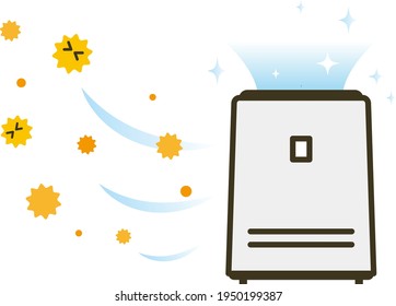Air purifier machine.It is vector illustration.