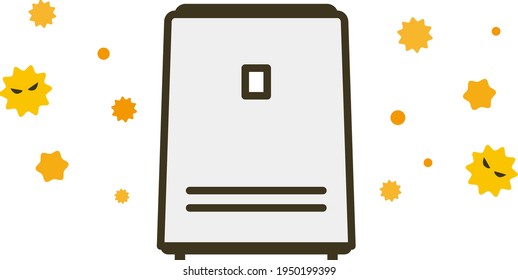 Air purifier machine.It is vector illustration.
