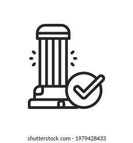 Air purifier outline icons. Vector illustration. Editable stroke. Isolated icon suitable for web, infographics, interface and apps.