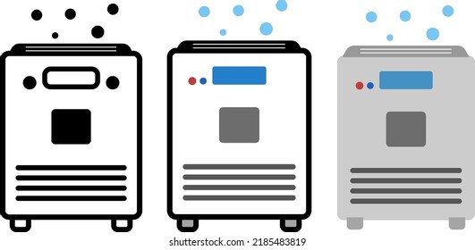 Air purifier simple icon set