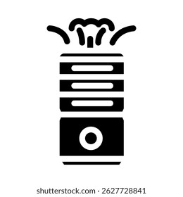 air purifier smart home glyph icon vector. air purifier smart home sign. isolated symbol illustration