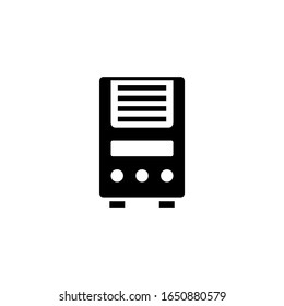 Air purifier vector icon in black solid style isolated on white background
