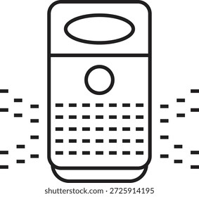 Purificador de aire Línea de Vector icono Diseño