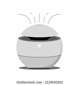 Air purifiers and humidifiers set. Home devices for air filtration. Vector illustration in a flat 