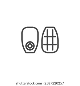 Air Purifying Respirator line icon. linear style sign for mobile concept and web design. Respirator filters outline vector icon. Symbol, logo illustration. Vector graphics