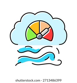 air quality color icon vector. air quality sign. isolated symbol illustration