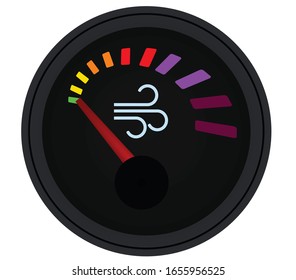 Air quality gauge. vector illustration