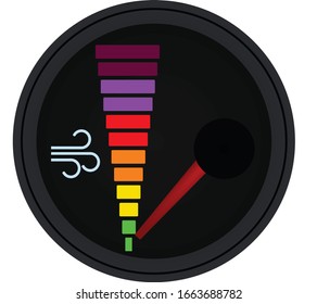 Air quality gauge. vector illustration
