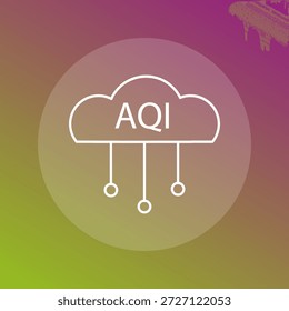 Icono de la calidad del aire. Símbolo de la nube del iraquí. Vector de comprobación de atmósfera. Señal del sensor ecológico. EPS 10.