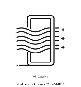 Air Quality Icon. Outline Style Icon Design Isolated On White Background